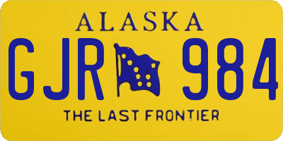 AK license plate GJR984