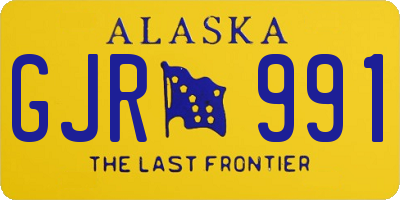 AK license plate GJR991