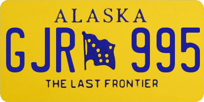 AK license plate GJR995