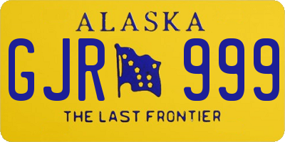 AK license plate GJR999