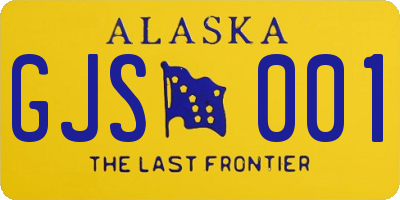 AK license plate GJS001