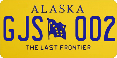AK license plate GJS002