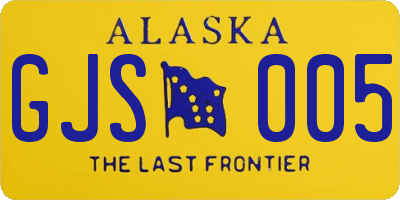 AK license plate GJS005