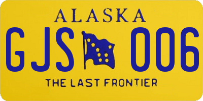 AK license plate GJS006