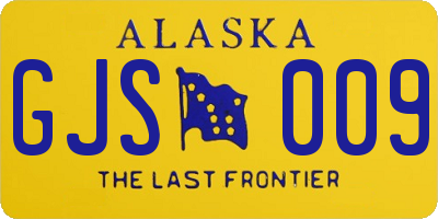 AK license plate GJS009