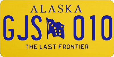 AK license plate GJS010