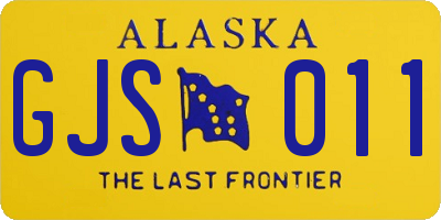 AK license plate GJS011