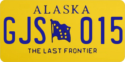 AK license plate GJS015