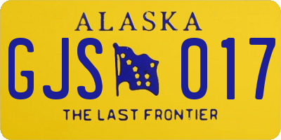 AK license plate GJS017