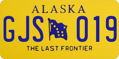 AK license plate GJS019
