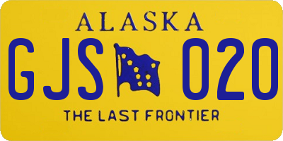 AK license plate GJS020