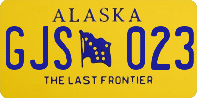 AK license plate GJS023