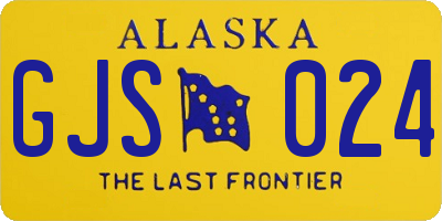 AK license plate GJS024