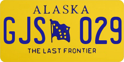 AK license plate GJS029