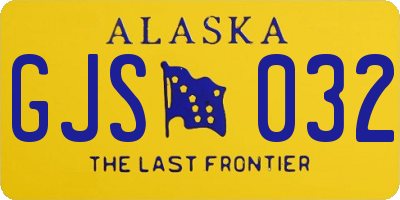 AK license plate GJS032