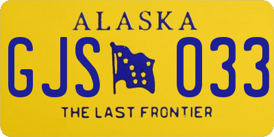 AK license plate GJS033