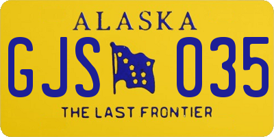 AK license plate GJS035