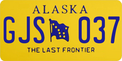 AK license plate GJS037
