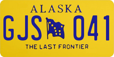 AK license plate GJS041
