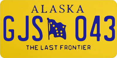 AK license plate GJS043