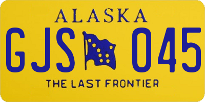 AK license plate GJS045