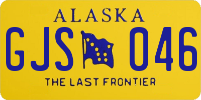AK license plate GJS046