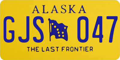 AK license plate GJS047