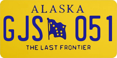 AK license plate GJS051