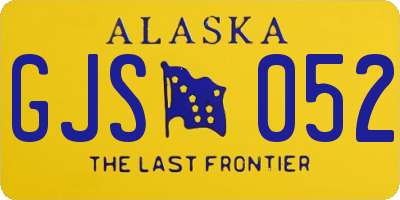 AK license plate GJS052