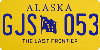 AK license plate GJS053