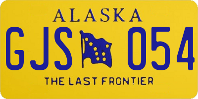 AK license plate GJS054