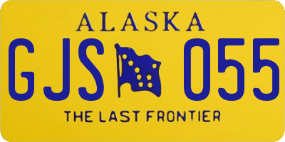 AK license plate GJS055
