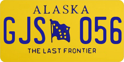AK license plate GJS056