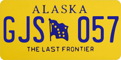 AK license plate GJS057