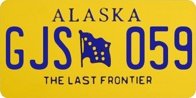 AK license plate GJS059