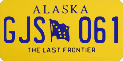 AK license plate GJS061