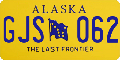 AK license plate GJS062