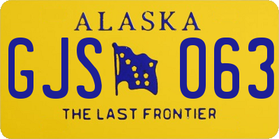 AK license plate GJS063
