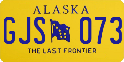 AK license plate GJS073