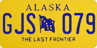 AK license plate GJS079