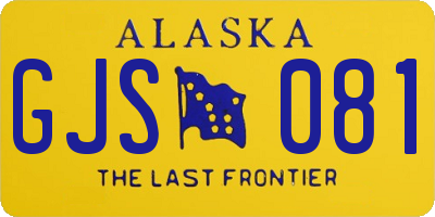 AK license plate GJS081