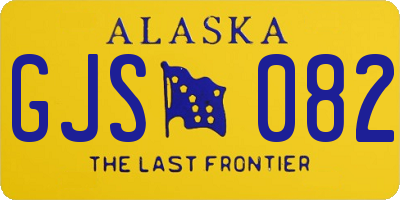 AK license plate GJS082