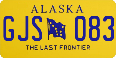 AK license plate GJS083