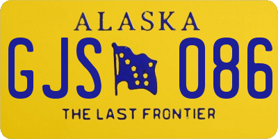 AK license plate GJS086