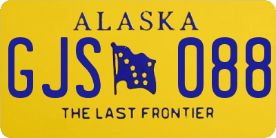 AK license plate GJS088