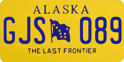 AK license plate GJS089