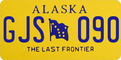 AK license plate GJS090