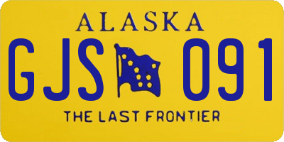 AK license plate GJS091