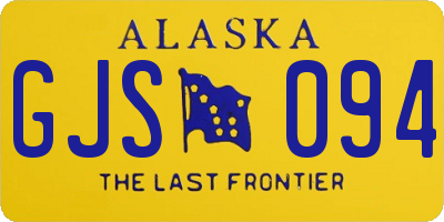 AK license plate GJS094