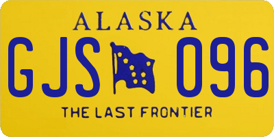 AK license plate GJS096